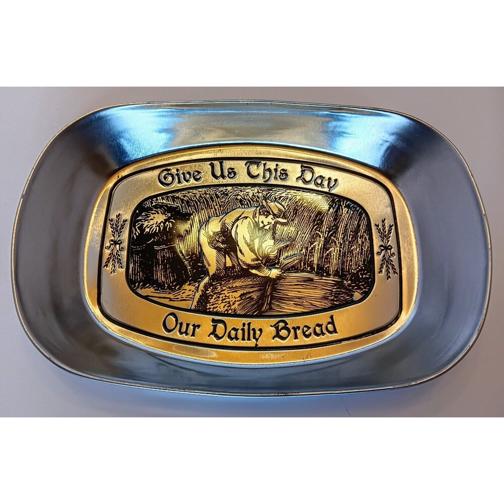 Dat'l Do It Bread loaf Aluminum Tray "Give Us This Day Our Daily Bread"
